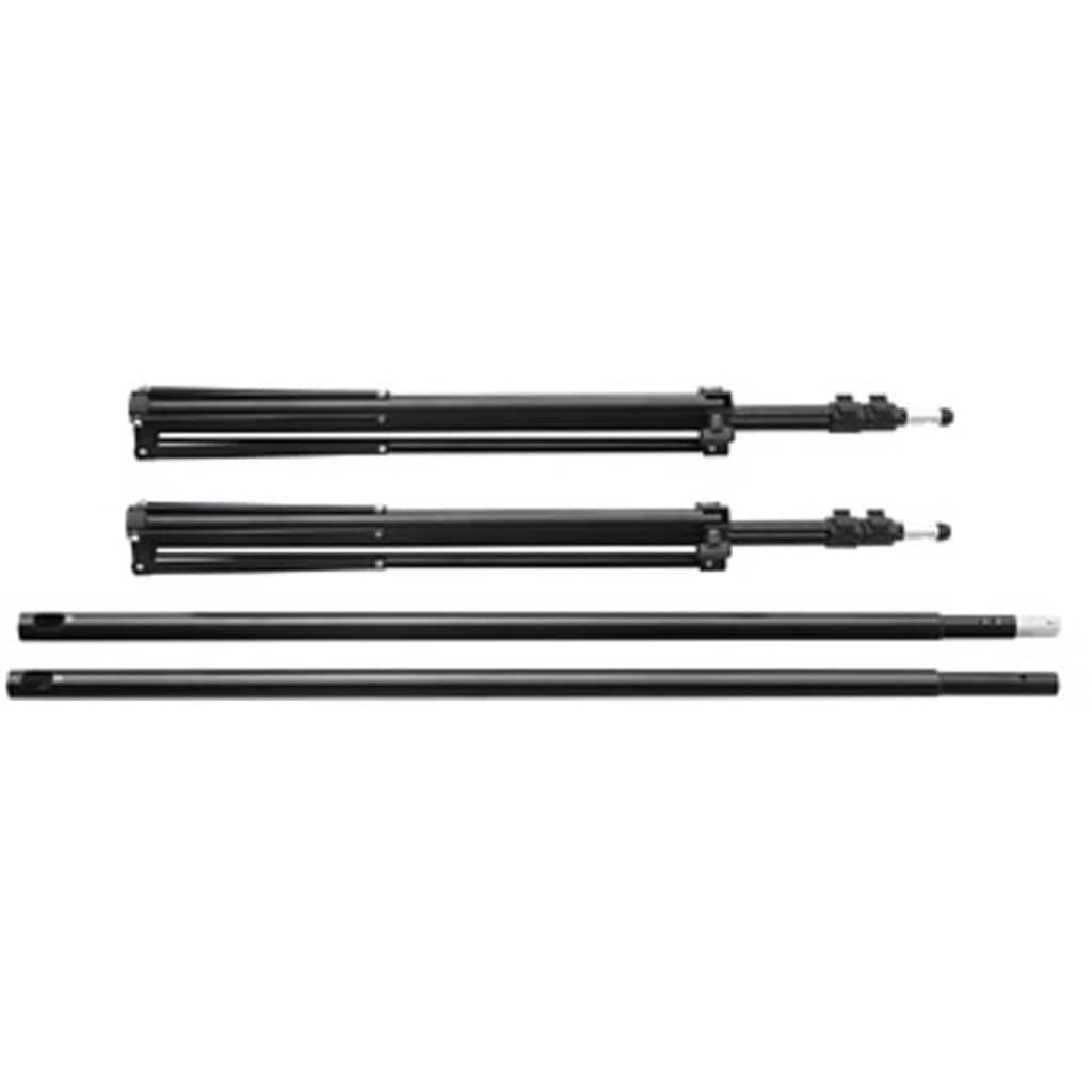 vidaXL Système de support de toile de fond 500 x 300 cm Noir