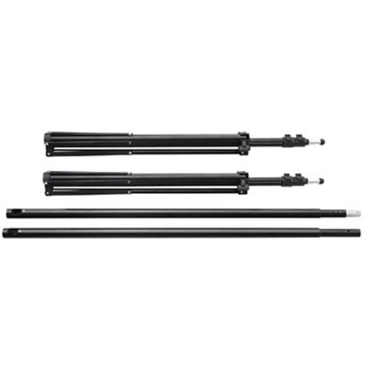 vidaXL Système de support de toile de fond 500 x 300 cm Noir