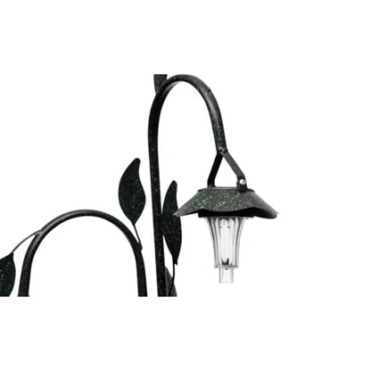 Panier à fleurs suspendu en fibre de coco avec LED solaire