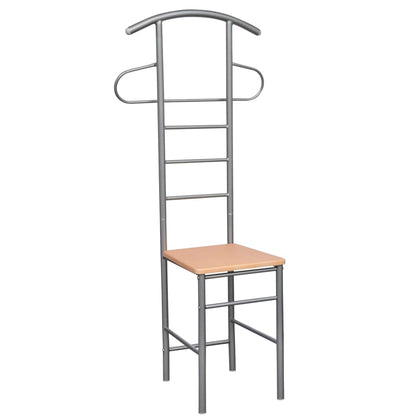 Chaise valet de nuit bois et métal design unique (lot de 2)