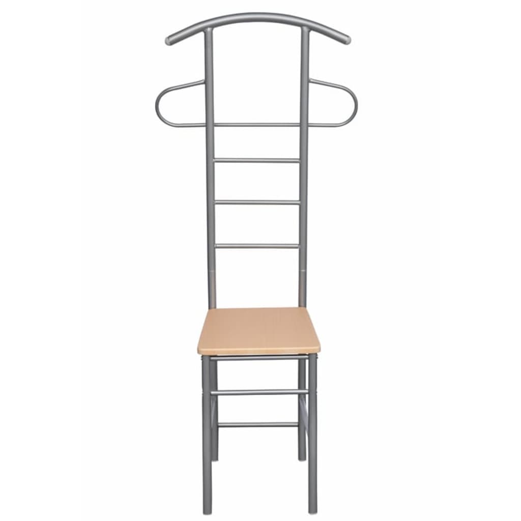 Chaise valet de nuit bois et métal design unique (lot de 2)