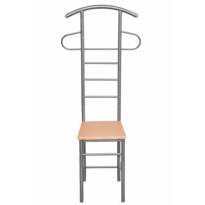 Chaise valet de nuit bois et métal design unique (lot de 2)