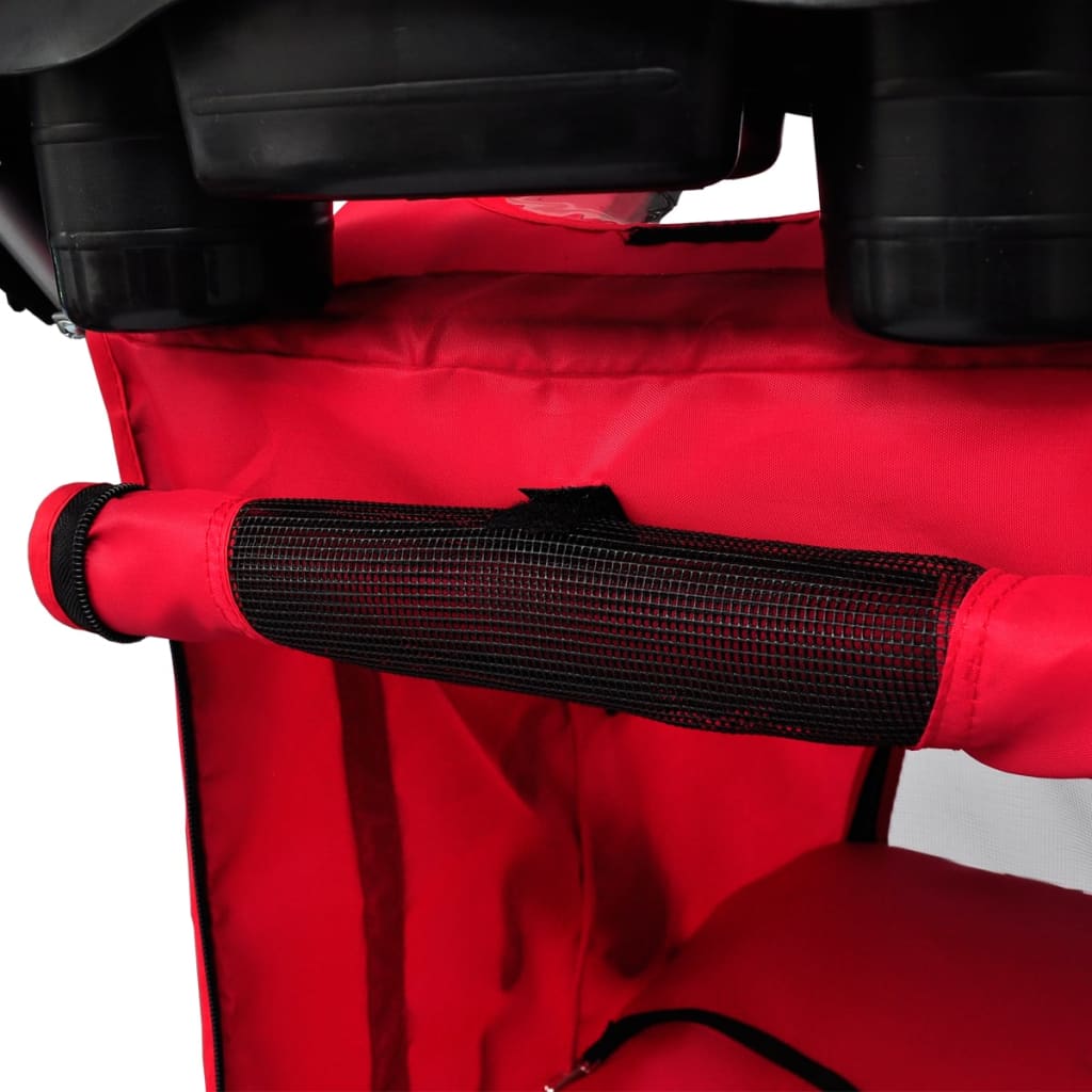 vidaXL Poussette pour chiens Rouge