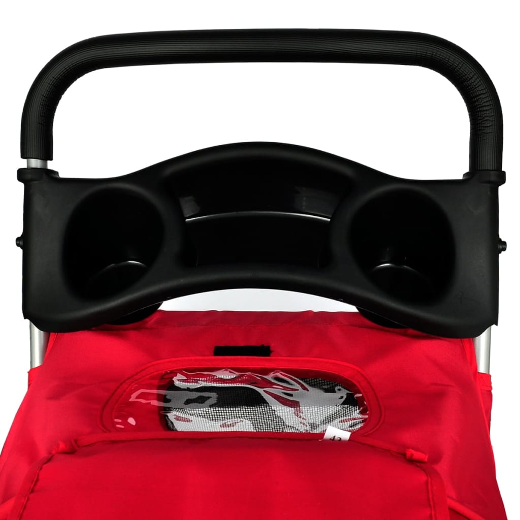 vidaXL Poussette pour chiens Rouge
