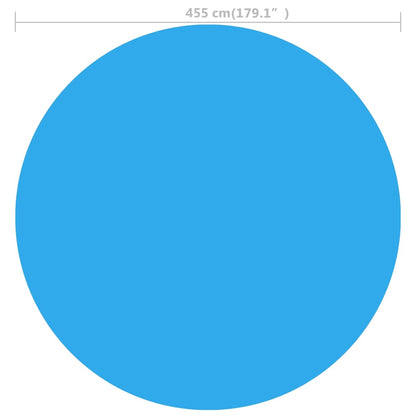 vidaXL Film solaire de piscine ronde PE 455 cm Bleu
