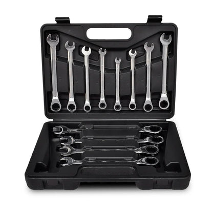 vidaXL Jeu de clés à cliquet 12 pcs