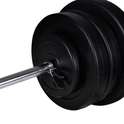 Kit de barre d'haltère et 2 haltères 605kg