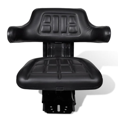 vidaXL Siège de tracteur avec suspension Noir
