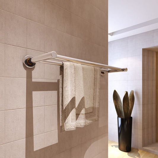 Porte serviettes double - Barre Fixe 2 tubes