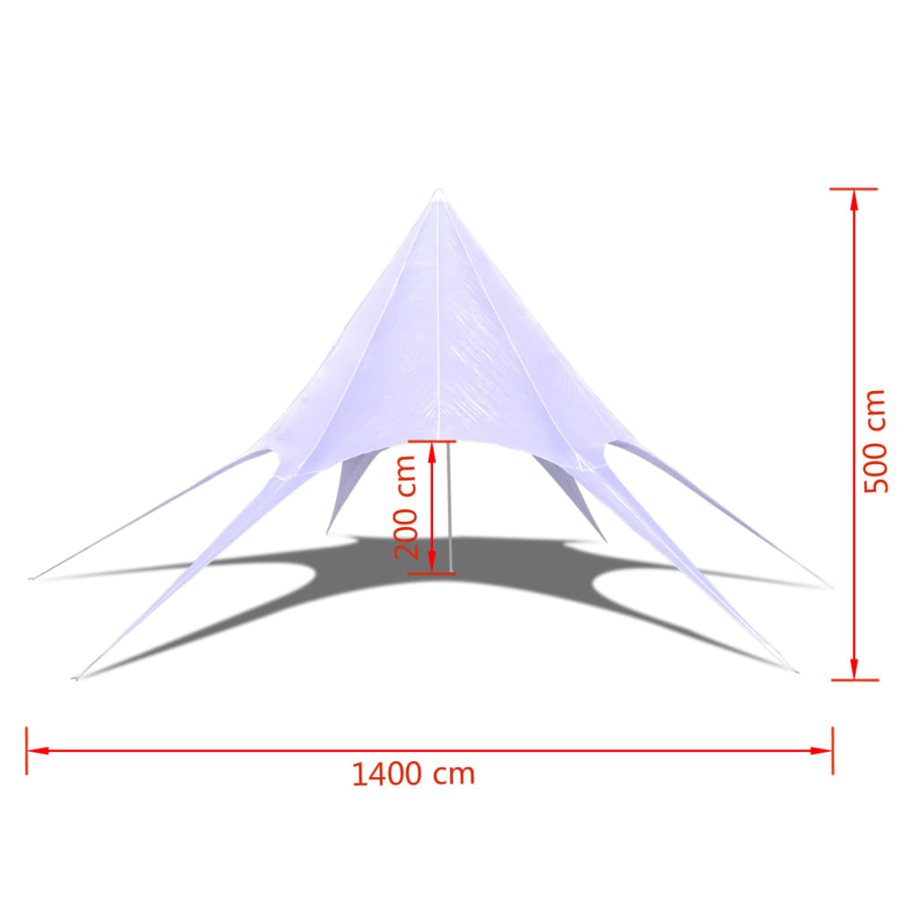 vidaXL Tente de jardin en forme d'étoile 14 m