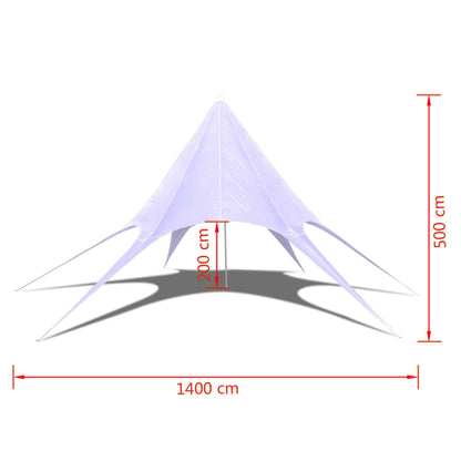 vidaXL Tente de jardin en forme d'étoile 14 m