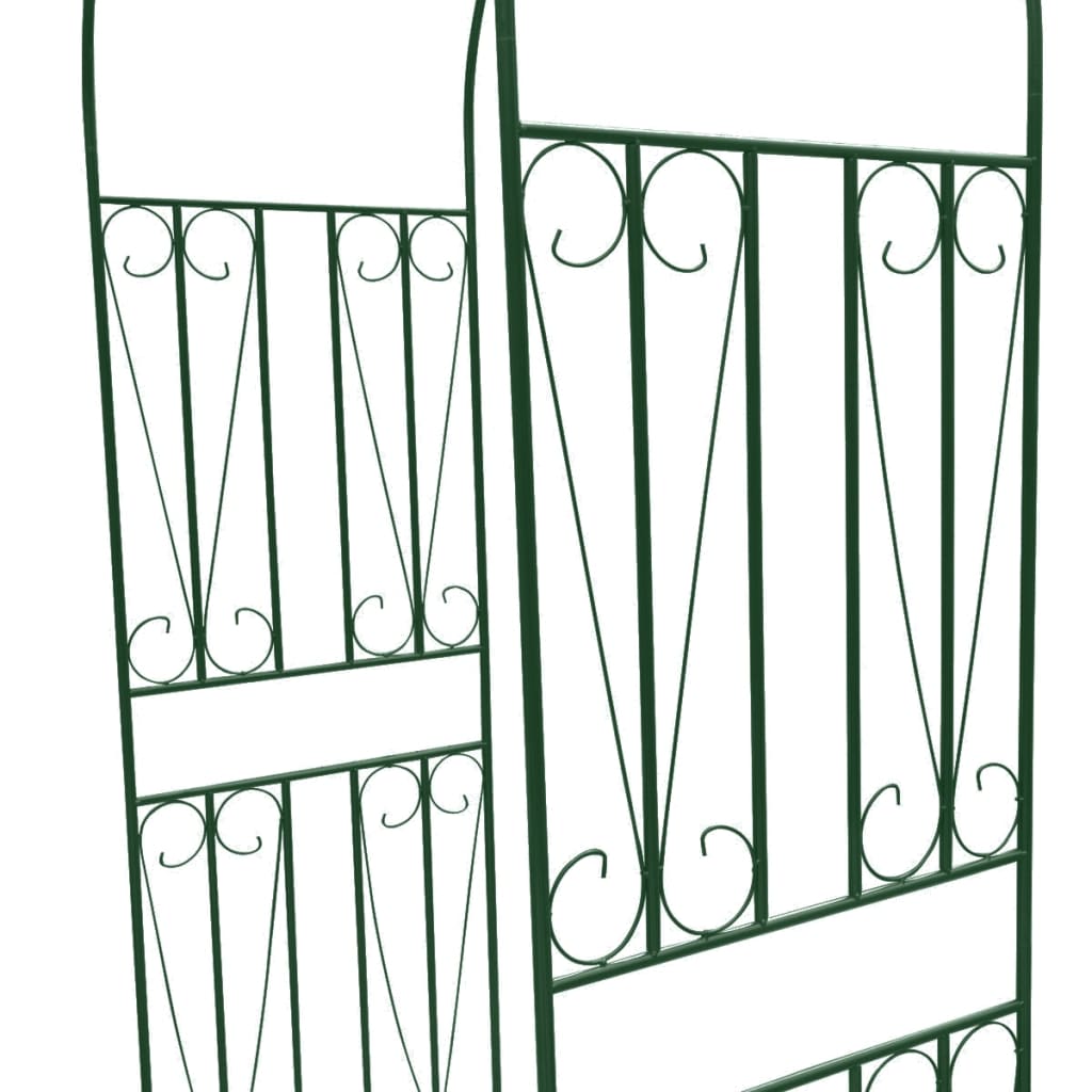 vidaXL Arche de jardin Design de piquet plantes grimpantes Vert foncé