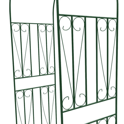 vidaXL Arche de jardin Design de piquet plantes grimpantes Vert foncé