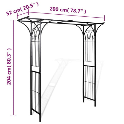 vidaXL Arche de jardin 200 x 52 x 204 cm