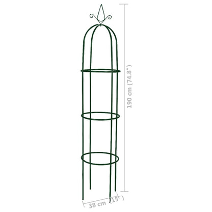 vidaXL Arche de jardin en forme de tour 2 pcs