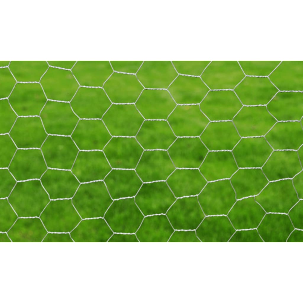 vidaXL Grillage pour volière Acier galvanisé 25 x 0,5 m Argenté