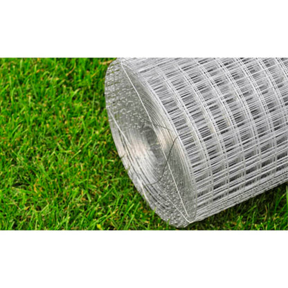 vidaXL Grillage pour volière Acier galvanisé 10 x 1 m Argenté