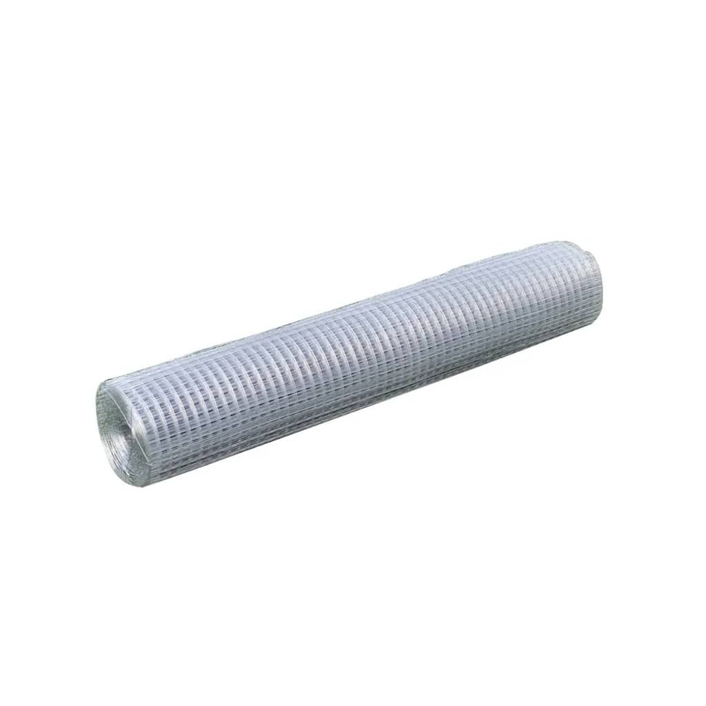 vidaXL Grillage pour volière Acier galvanisé 10 x 1 m Argenté
