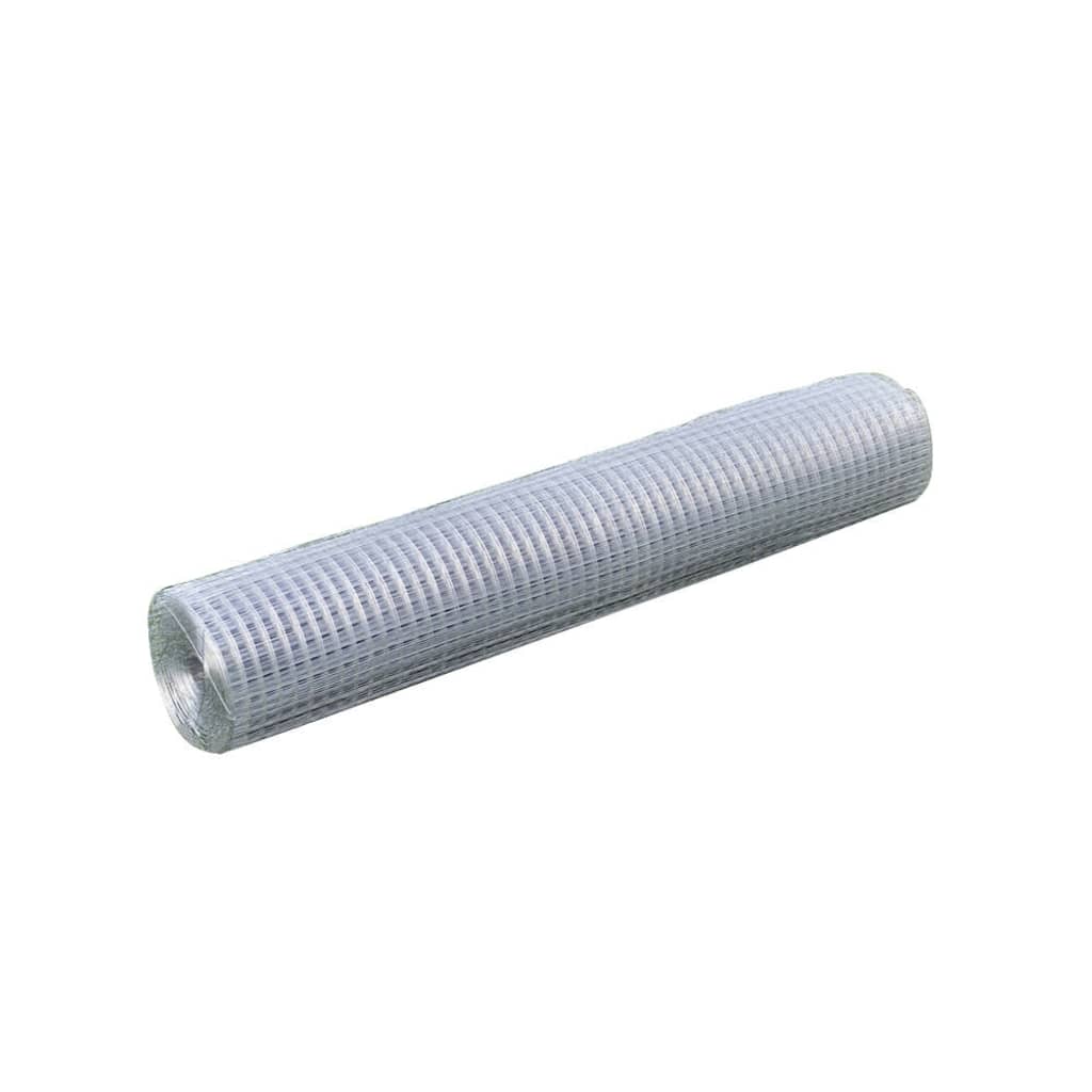 vidaXL Grillage pour volière Acier galvanisé 10 x 1 m Argenté