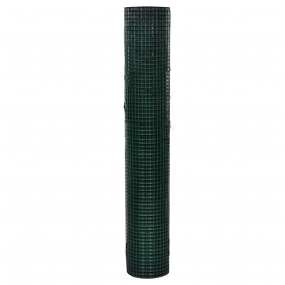 vidaXL Grillage Acier galvanisé et revêtement en PVC 25 x 1 m Vert