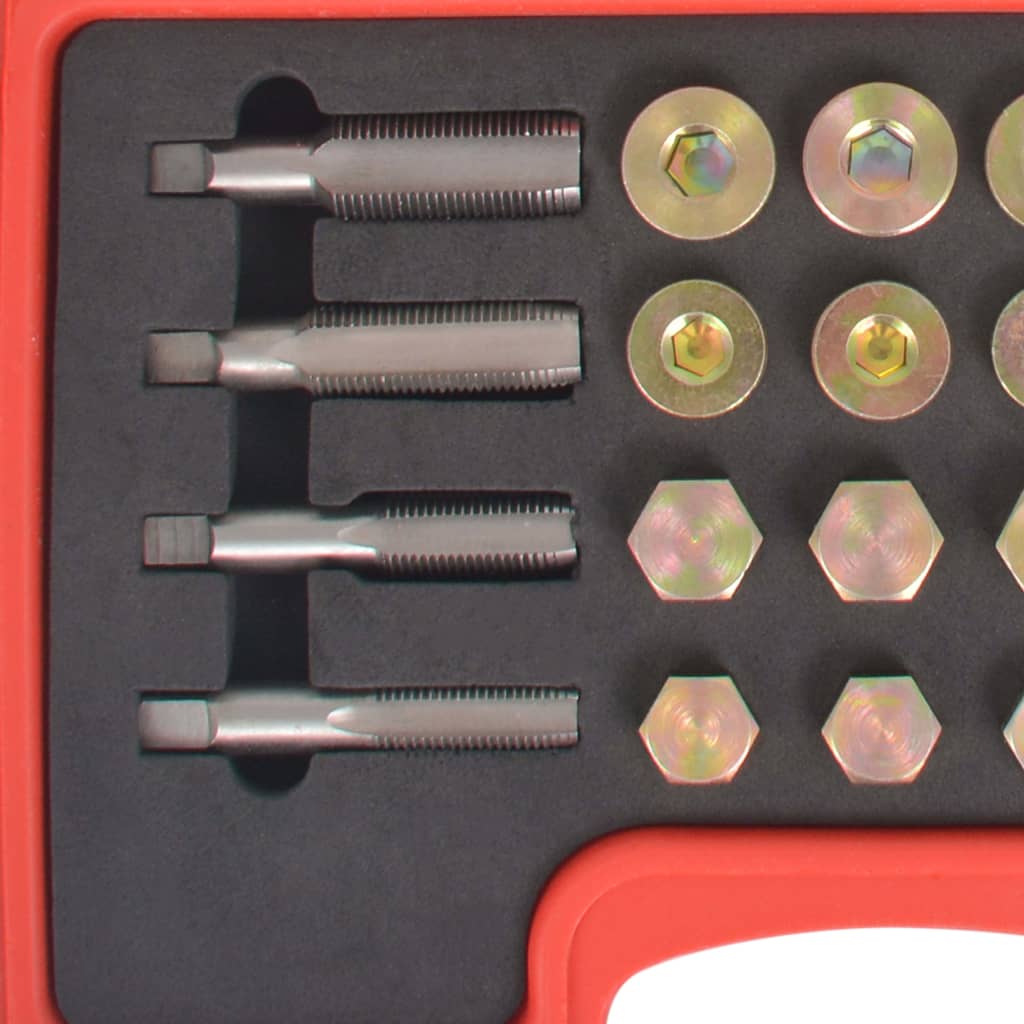 vidaXL Kit de réparation de bouchon de vidange d'huile 64 pcs