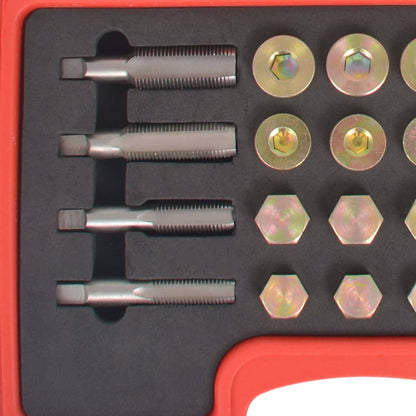 vidaXL Kit de réparation de bouchon de vidange d'huile 64 pcs