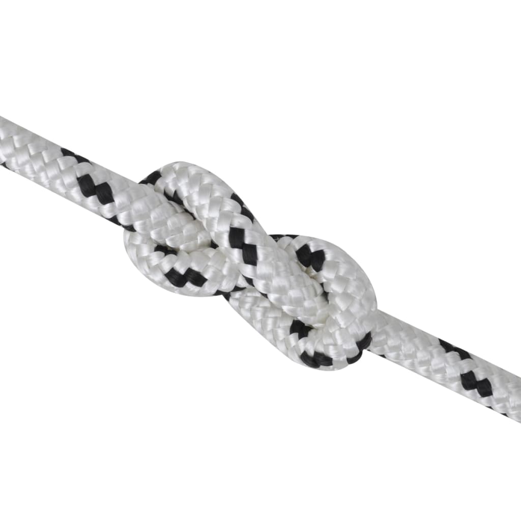 vidaXL Corde de bateau tressée en bobine Polyester 12 mm x 50 m