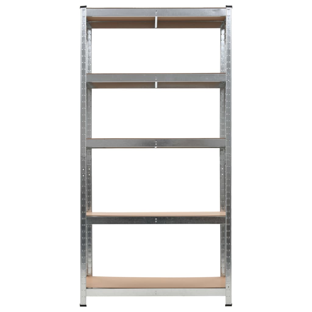 vidaXL Étagère de rangement 5 niveaux Argenté Acier et bois ingénierie