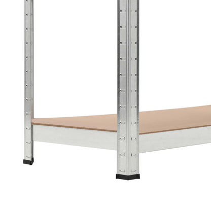 vidaXL Étagère de rangement 5 niveaux Argenté Acier et bois ingénierie