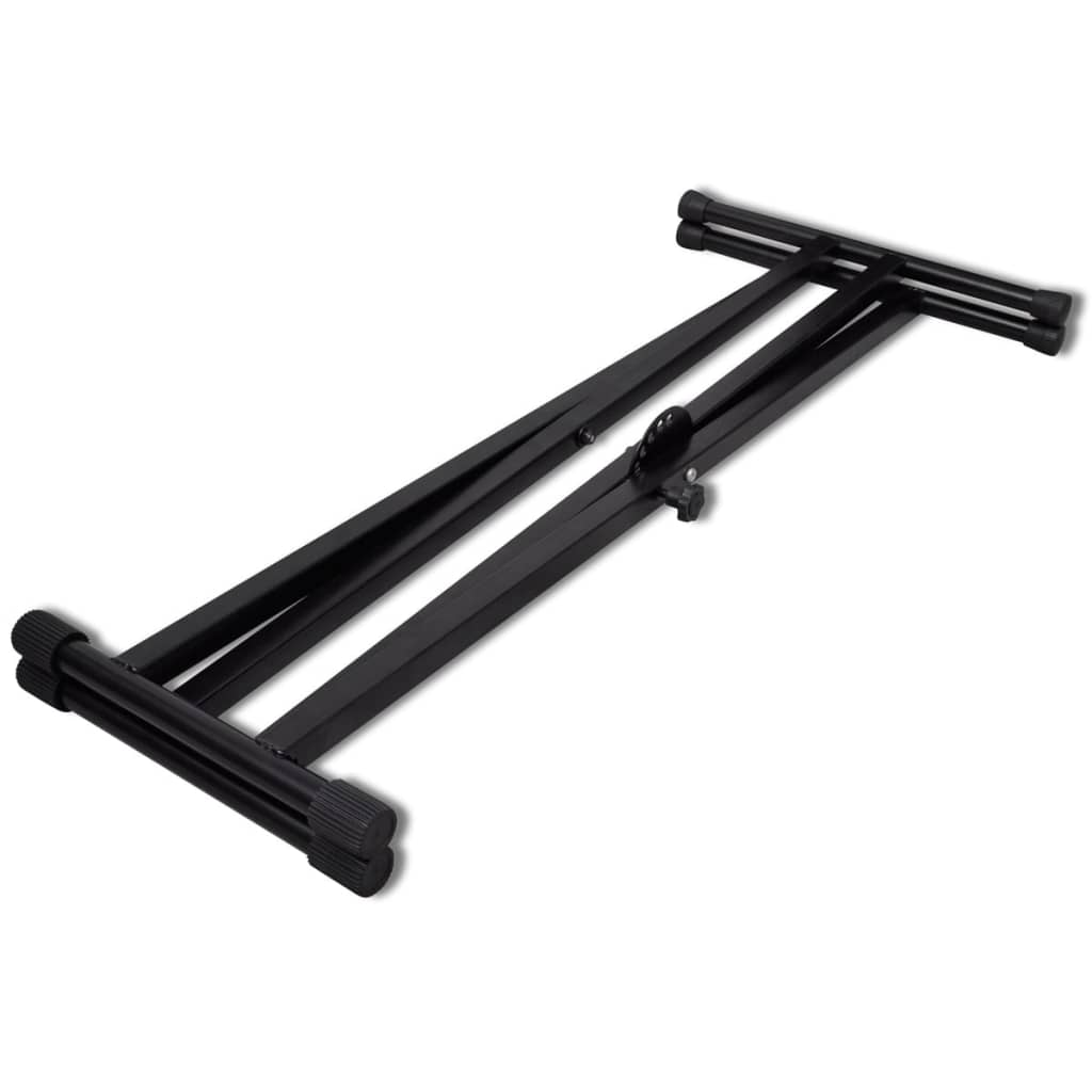 Support de clavier réglable double barre en X