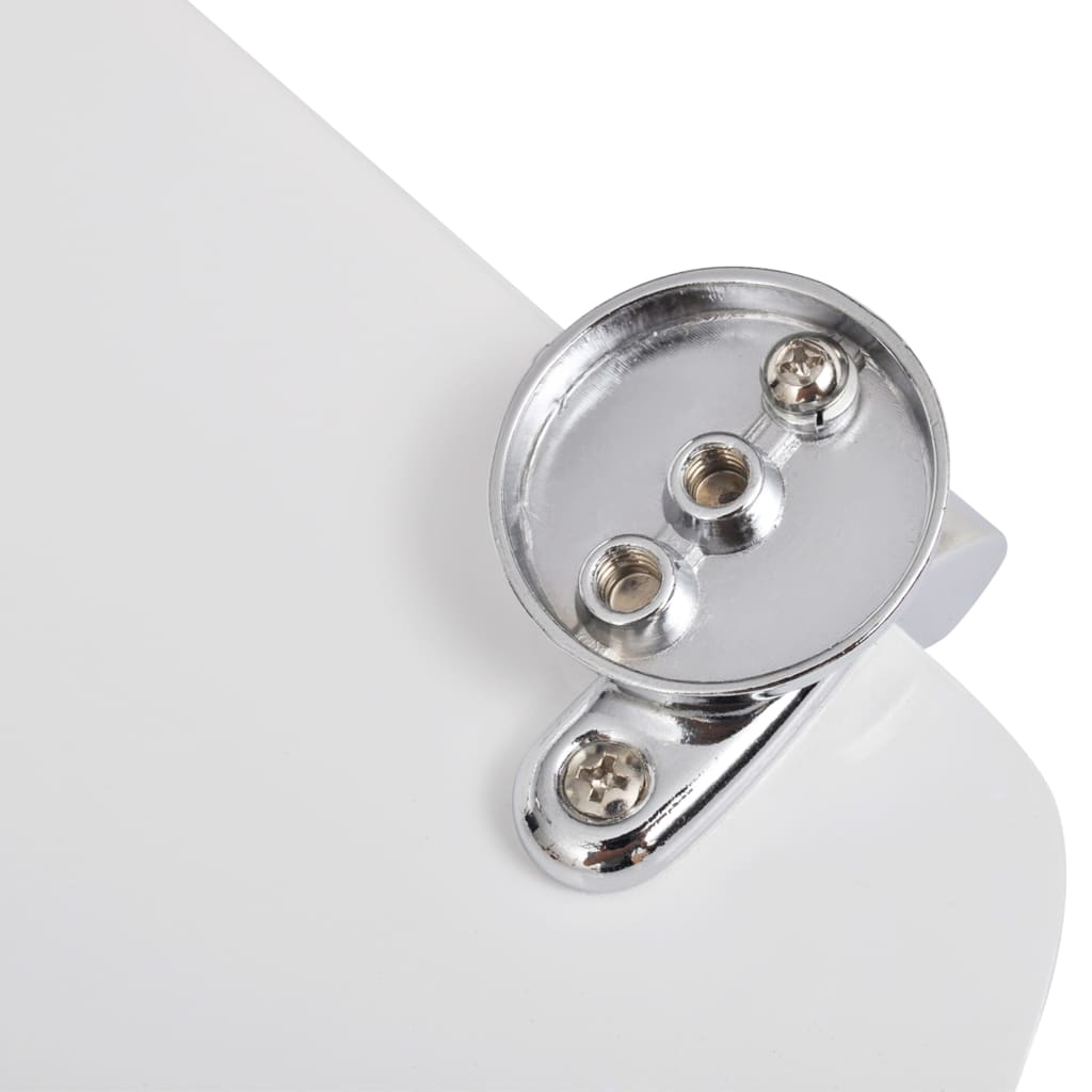 vidaXL Siège de toilette avec Couvercle MDF Design simple Blanc