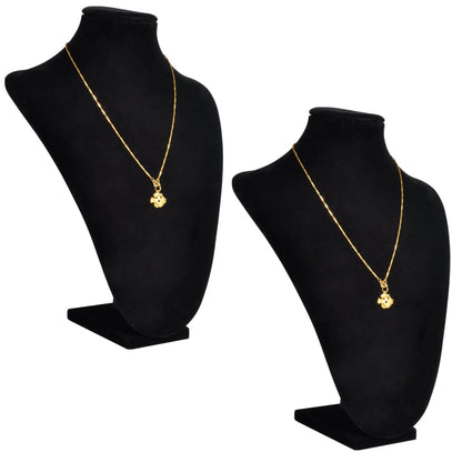 Présentoir buste d'exposition pour colliers en flanelle 2 pcs