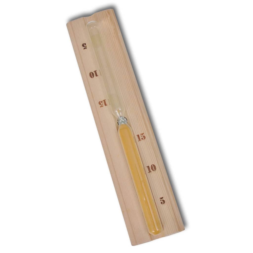 vidaXL Accessoires sauna 5 pcs Seau Cuillère Sablier Thermo-hygromètre
