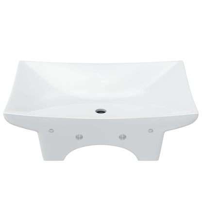 Luxueuse vasque céramique rectangulaire avec trop plein