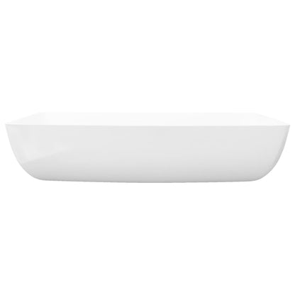 vidaXL Lavabo rectangulaire Céramique Blanc 71 x 39 cm