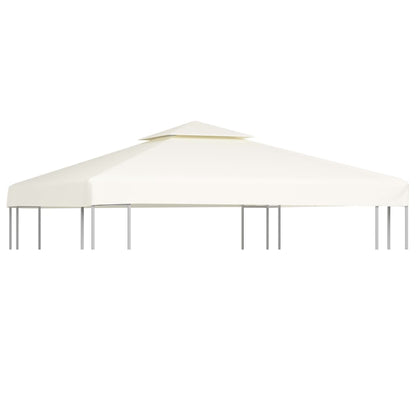 vidaXL Recouvrement de remplacement d'auvent 310 g/m² 3x3m Blanc crème