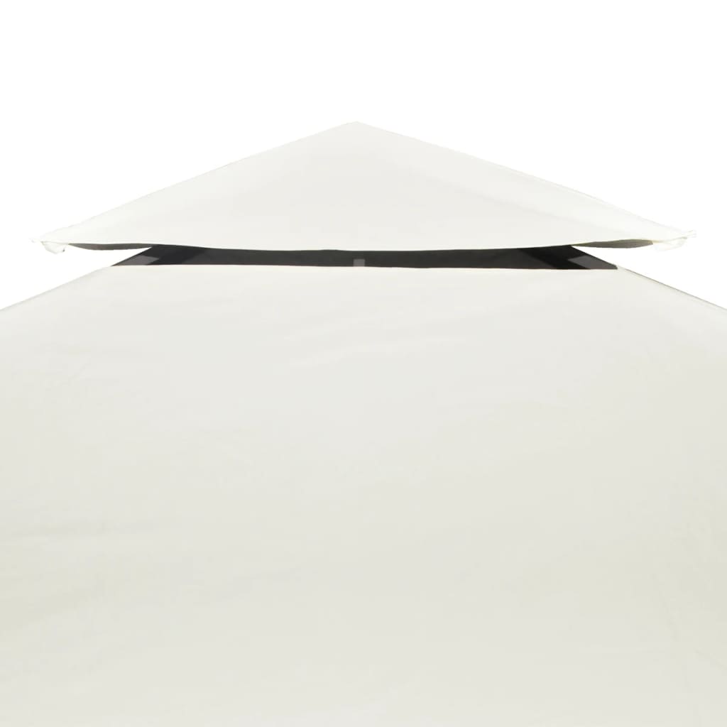 vidaXL Recouvrement de remplacement d'auvent 310 g/m² 3x3m Blanc crème