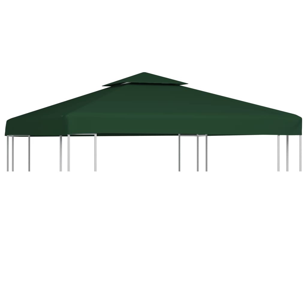 vidaXL Recouvrement de remplacement d'auvent 310 g/m² 3 x 3 m Vert