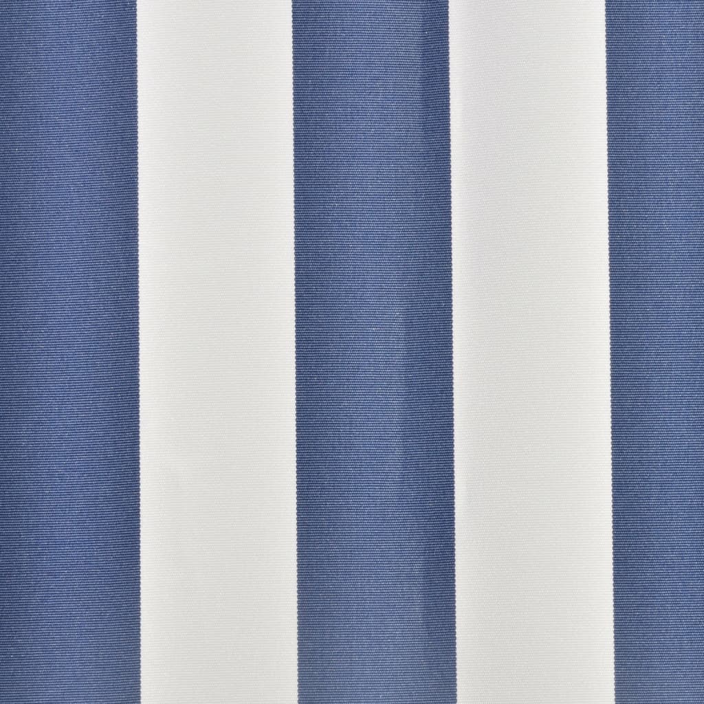 vidaXL Toit d'auvent Toile Bleu et blanc 4x3 m (Cadre non inclus)