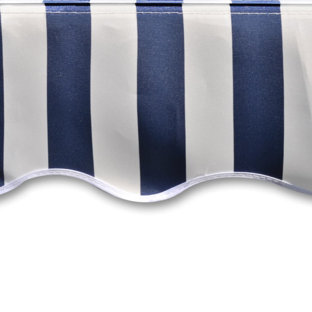 vidaXL Toit d'auvent Toile Bleu et blanc 6x3 m (Cadre non inclus)