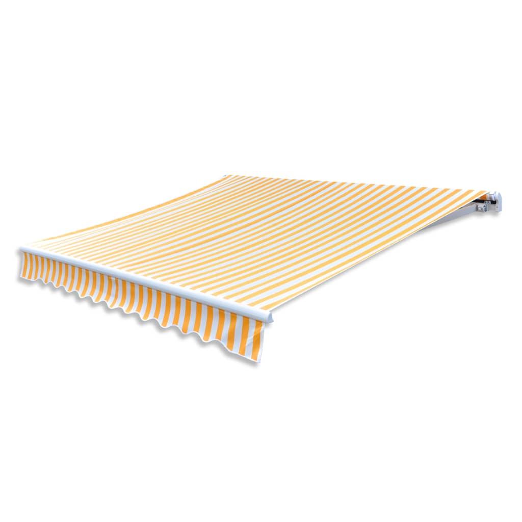 vidaXL Tissu d'auvent Jaune tournesol/blanc 3x2,5 m (cadre non inclus)