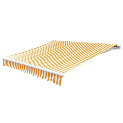 vidaXL Tissu d'auvent Jaune tournesol/blanc 4 x 3 m (cadre non inclus)
