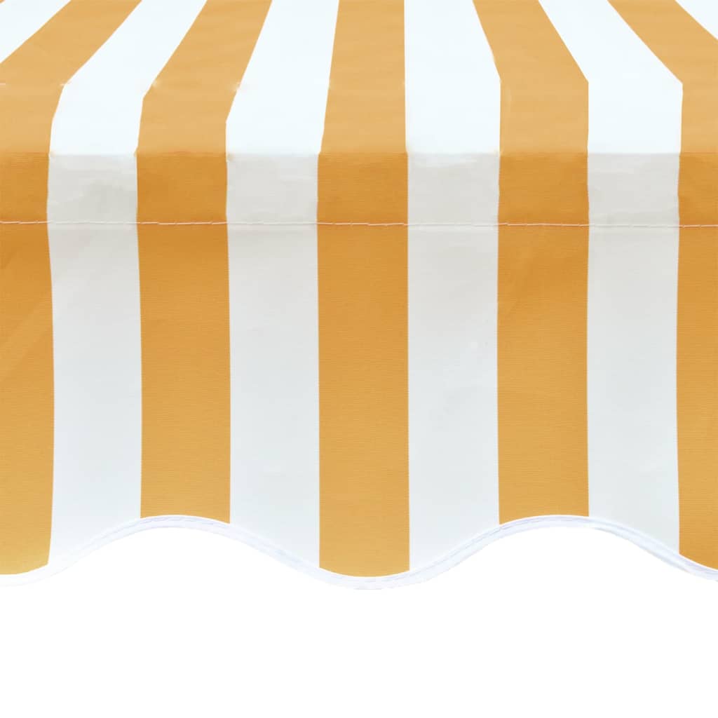 vidaXL Tissu d'auvent Jaune tournesol/blanc 4 x 3 m (cadre non inclus)