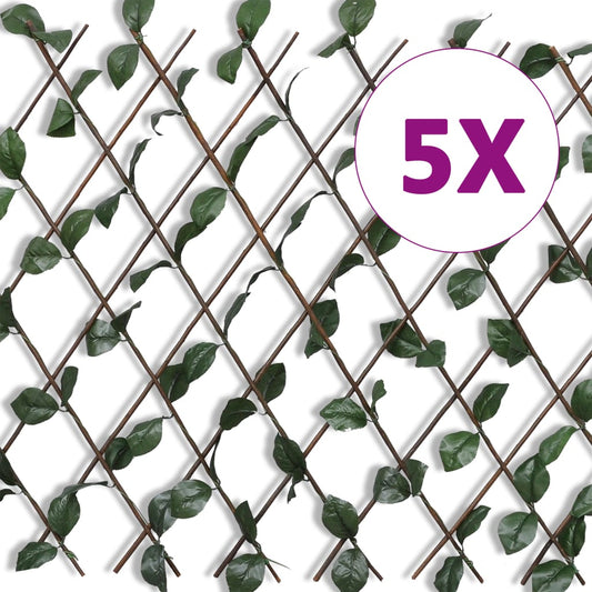 vidaXL Clôture en treillis de saule 5 pcs 180x90 cm