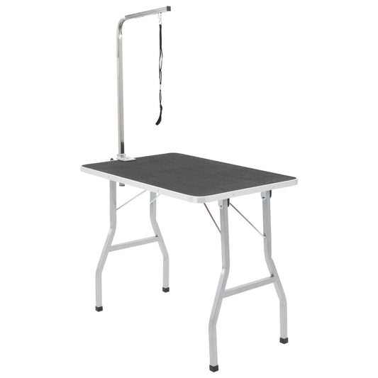 vidaXL Table de Toilettage Ajustable pour Chiens Chats 1 Potence