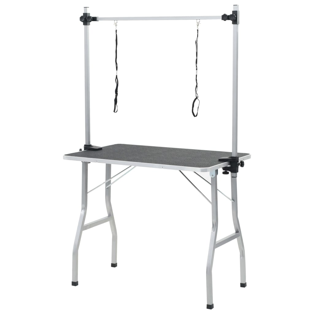 vidaXL Table de Toilettage Ajustable pour Chiens Chats 2 Potences