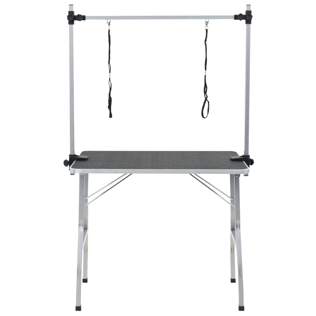 vidaXL Table de Toilettage Ajustable pour Chiens Chats 2 Potences