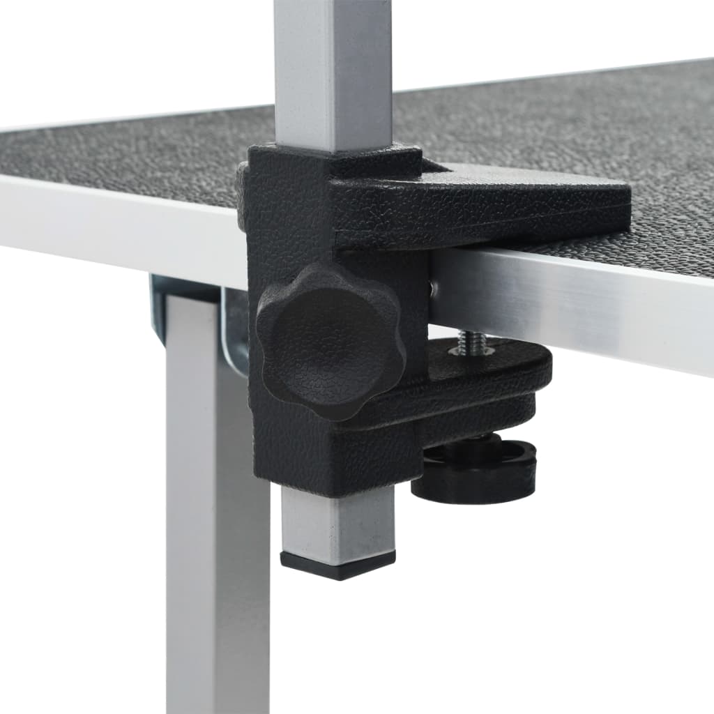 vidaXL Table de Toilettage Ajustable pour Chiens Chats 2 Potences