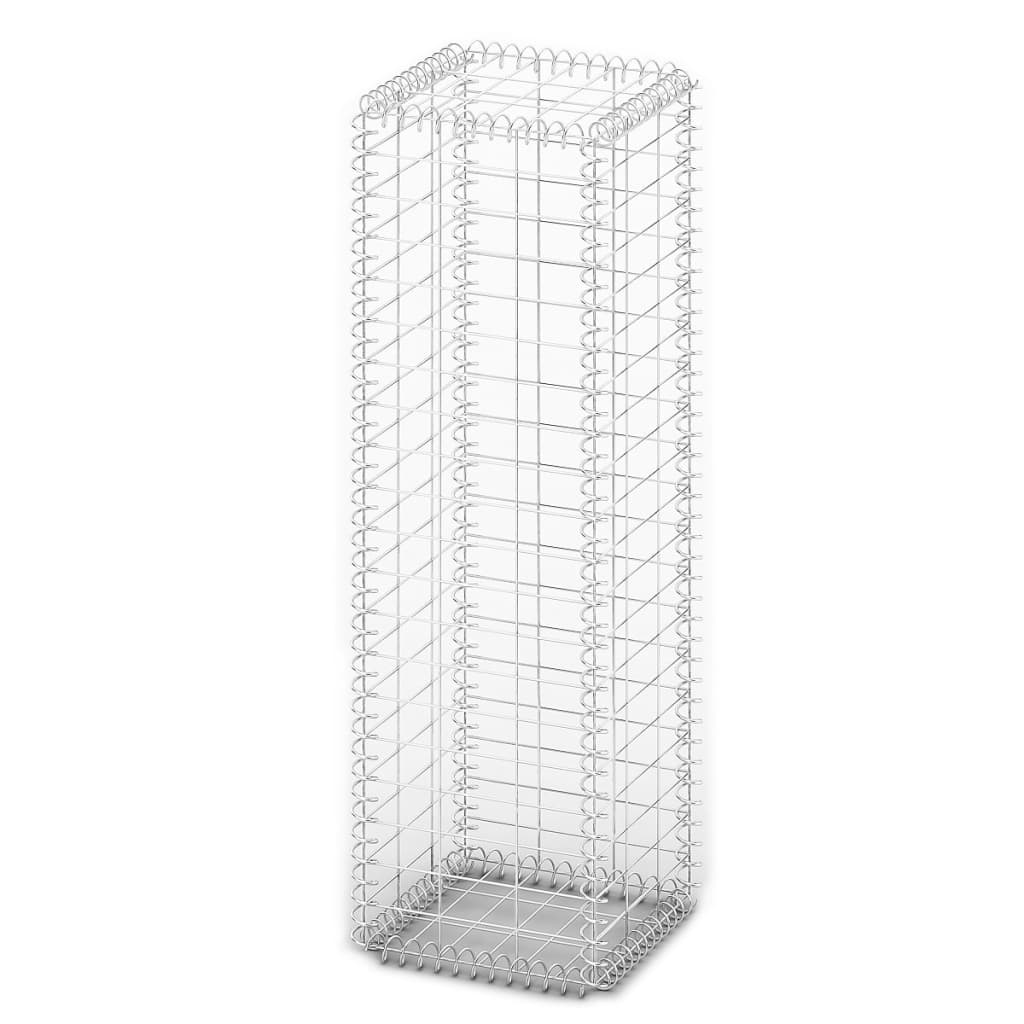vidaXL Panier de gabion avec couvercle Fil galvanisé 100 x 30 x 30 cm