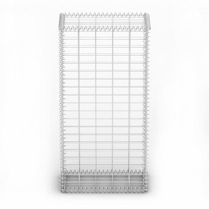 vidaXL Panier de gabion avec couvercle Fil galvanisé 100 x 50 x 30 cm